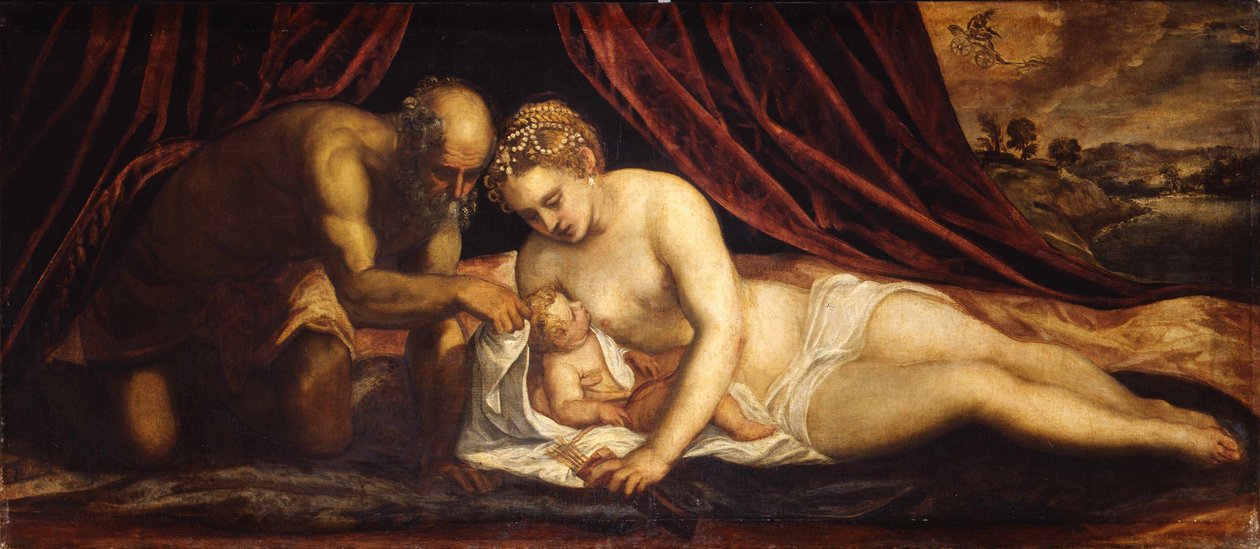 Venuše, Vulkán a Amor od Jacopo Robusti Tintoretto