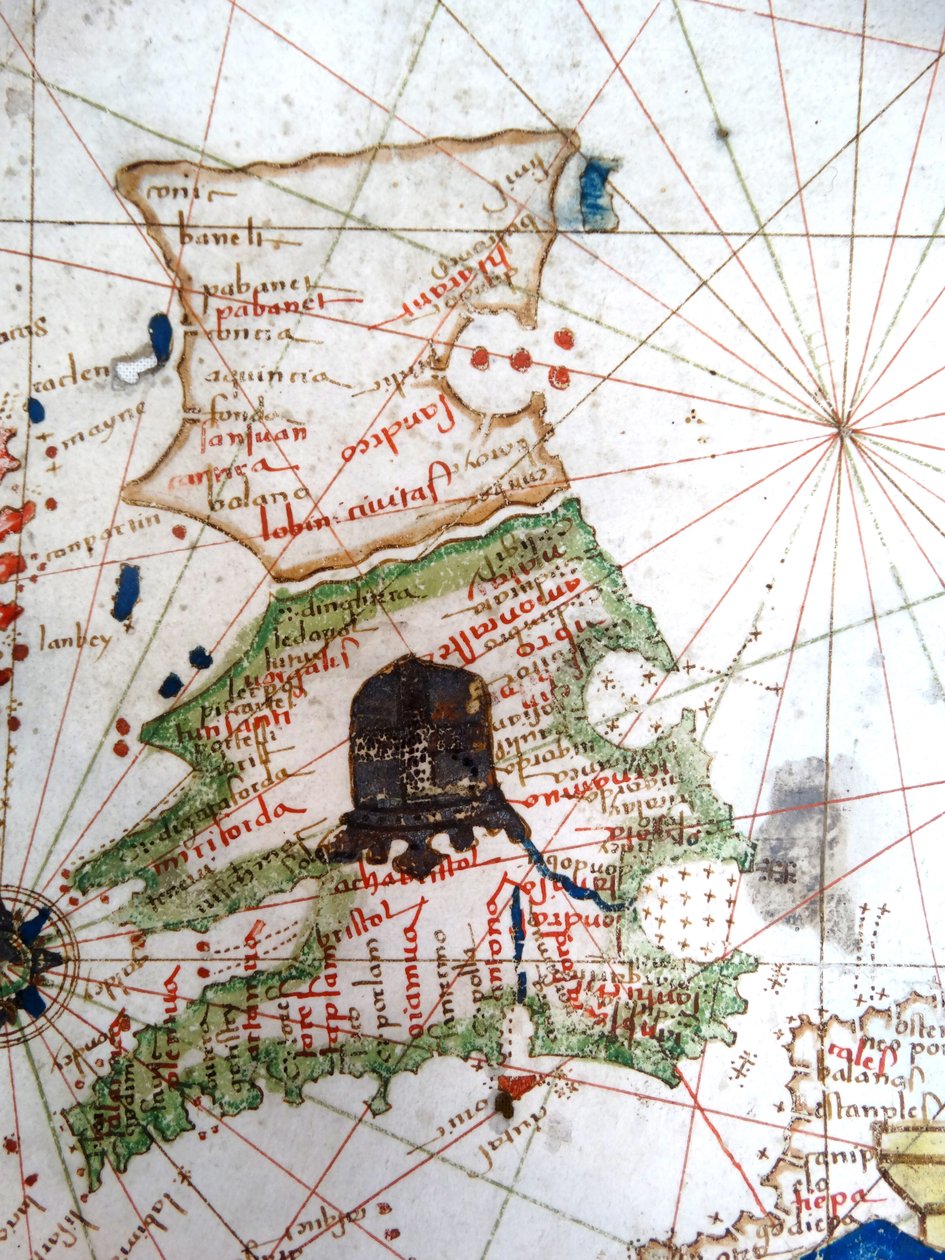 Anglie, Wales a Skotsko, z renesanční mapy Evropy, Jacopo Russo (po), 1528 od Jacopo Russo