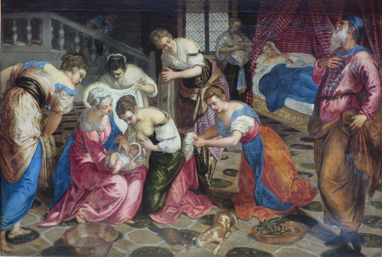 Narození svatého Jana Křtitele od Jacopo Tintoretto