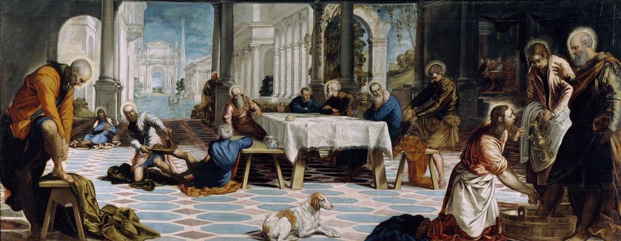 Kristus umývá učedníkům nohy od Jacopo Tintoretto