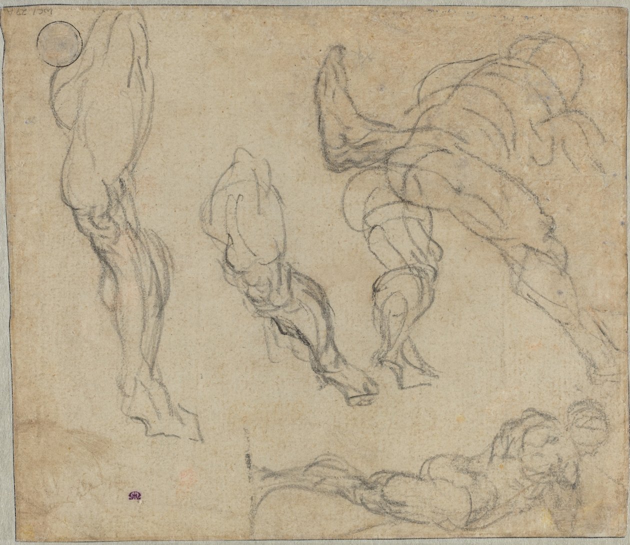 Postavy a nohy (verze) od Jacopo Tintoretto
