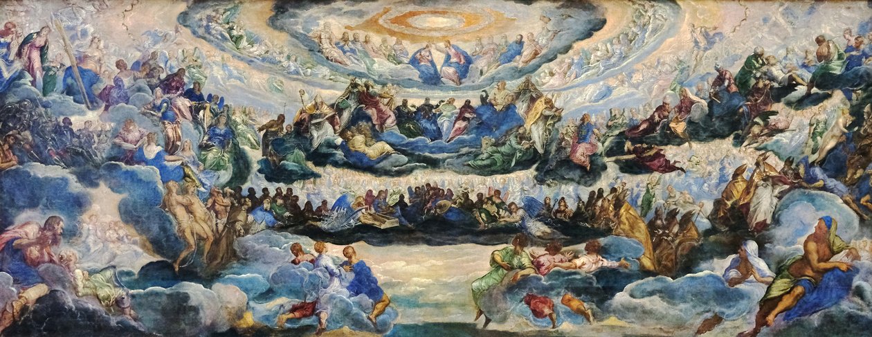 Francouzsky: Le Couronnement de la Vierge, dit Le Paradis Korunovace Panny Marie od Jacopo Tintoretto