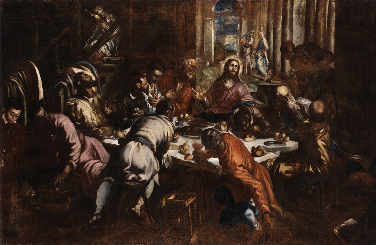 Jacopo Tintoretto Poslední večeře (studie k Poslední večeři v San Trovasu) od Jacopo Tintoretto