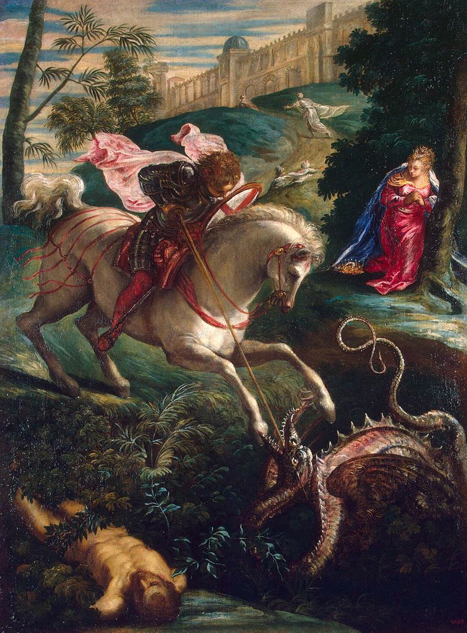 Svatý Jiří a drak, 1543. od Jacopo Tintoretto