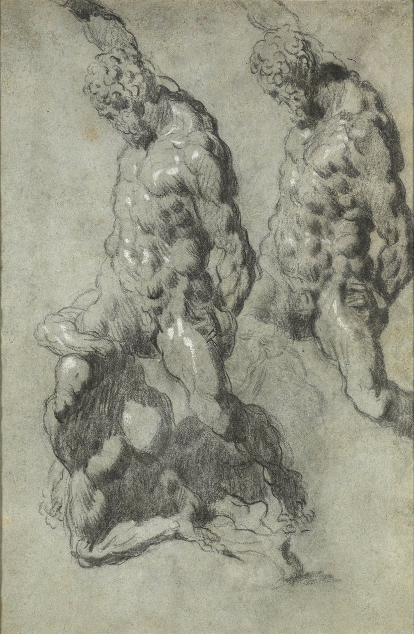 Dvě studie o Samsonovi zabíjejícím Filištínce od Jacopo Tintoretto