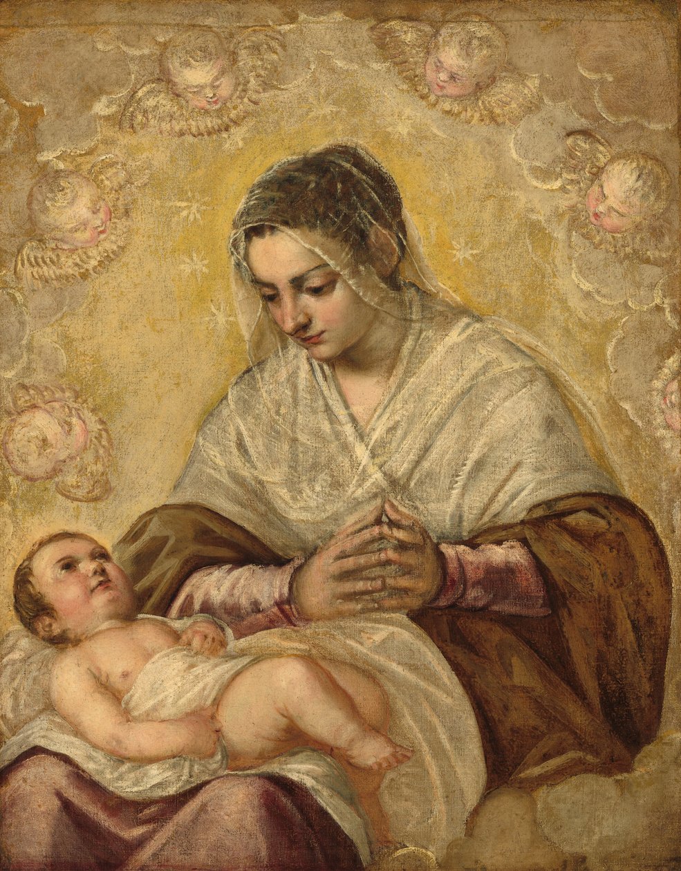 Madona z hvězd od Jacopo Tintoretto and Workshop