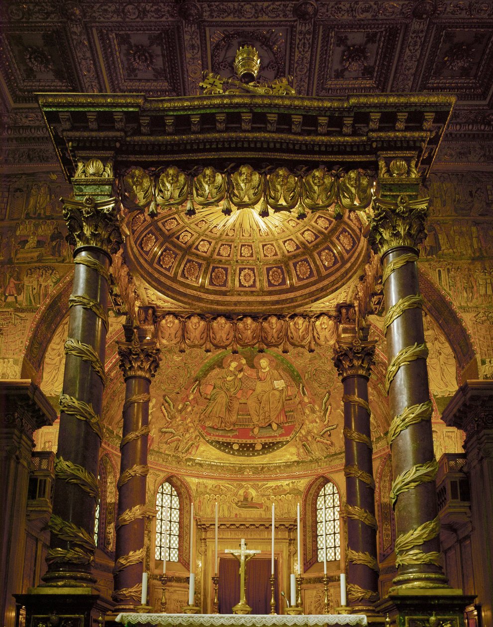 Korunovace Panny Marie (mozaika) od Jacopo Torriti