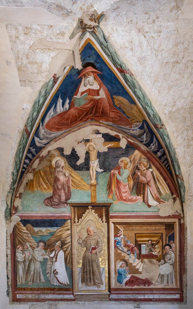 Příběhy S. Bernardina a svatých, kostel sv. Františka, kaple sv. Bernardina ze Sieny od Jacopo Vincioli