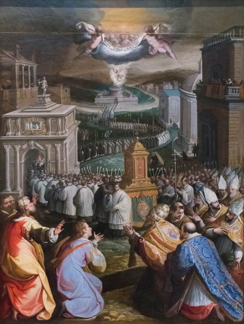 Procesí svatého Řehoře Velikého (olej na plátně) od Jacopo Zucchi