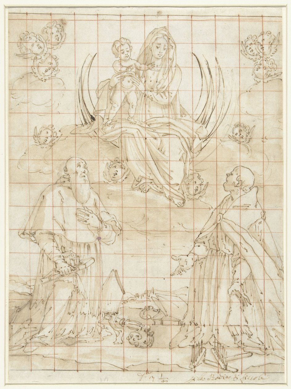 Madona uctívaná dvěma světci od Jacopo da Empoli (circle of)