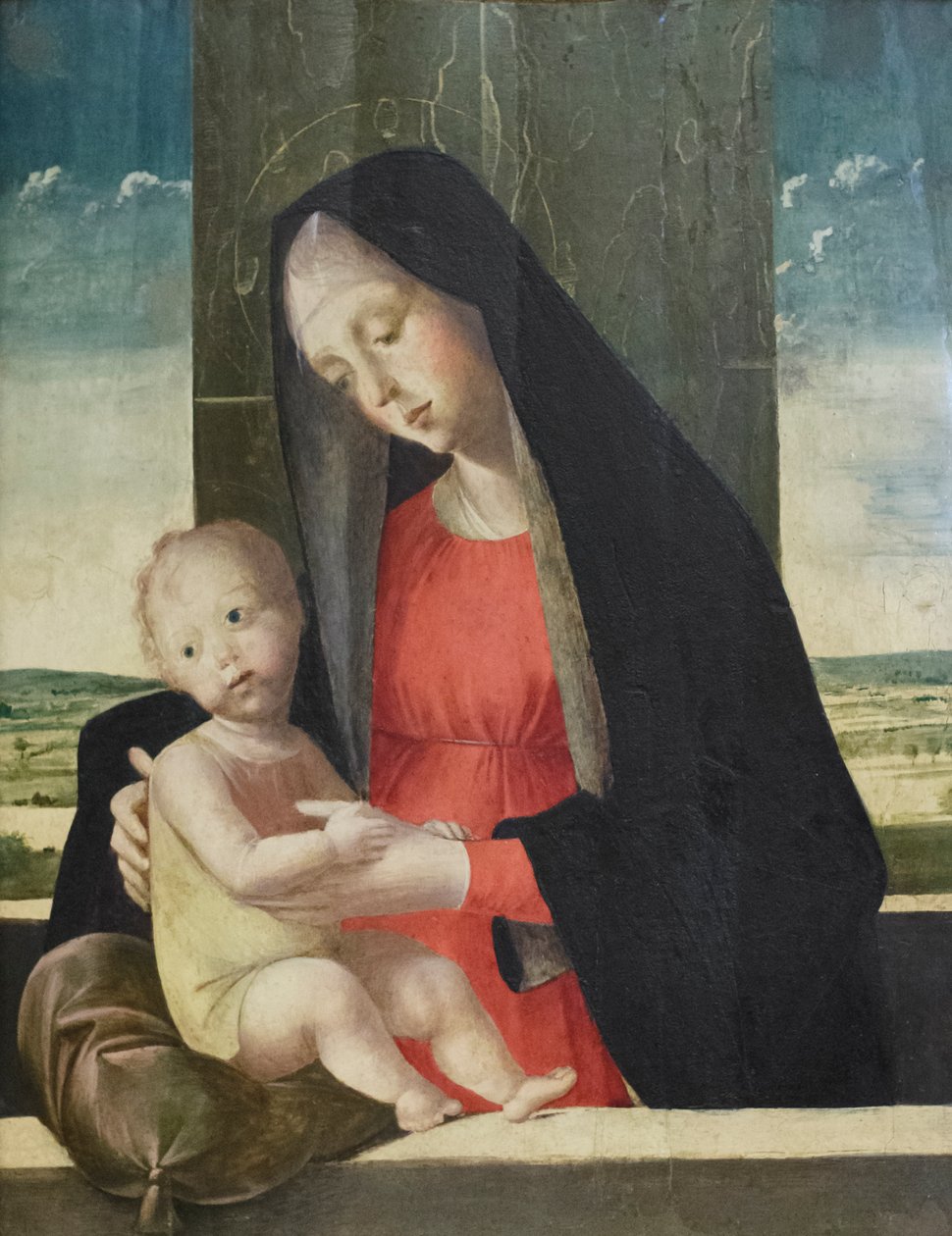 Madona s dítětem, asi 1490-1500 (olej na desce) od Jacopo da Valenza