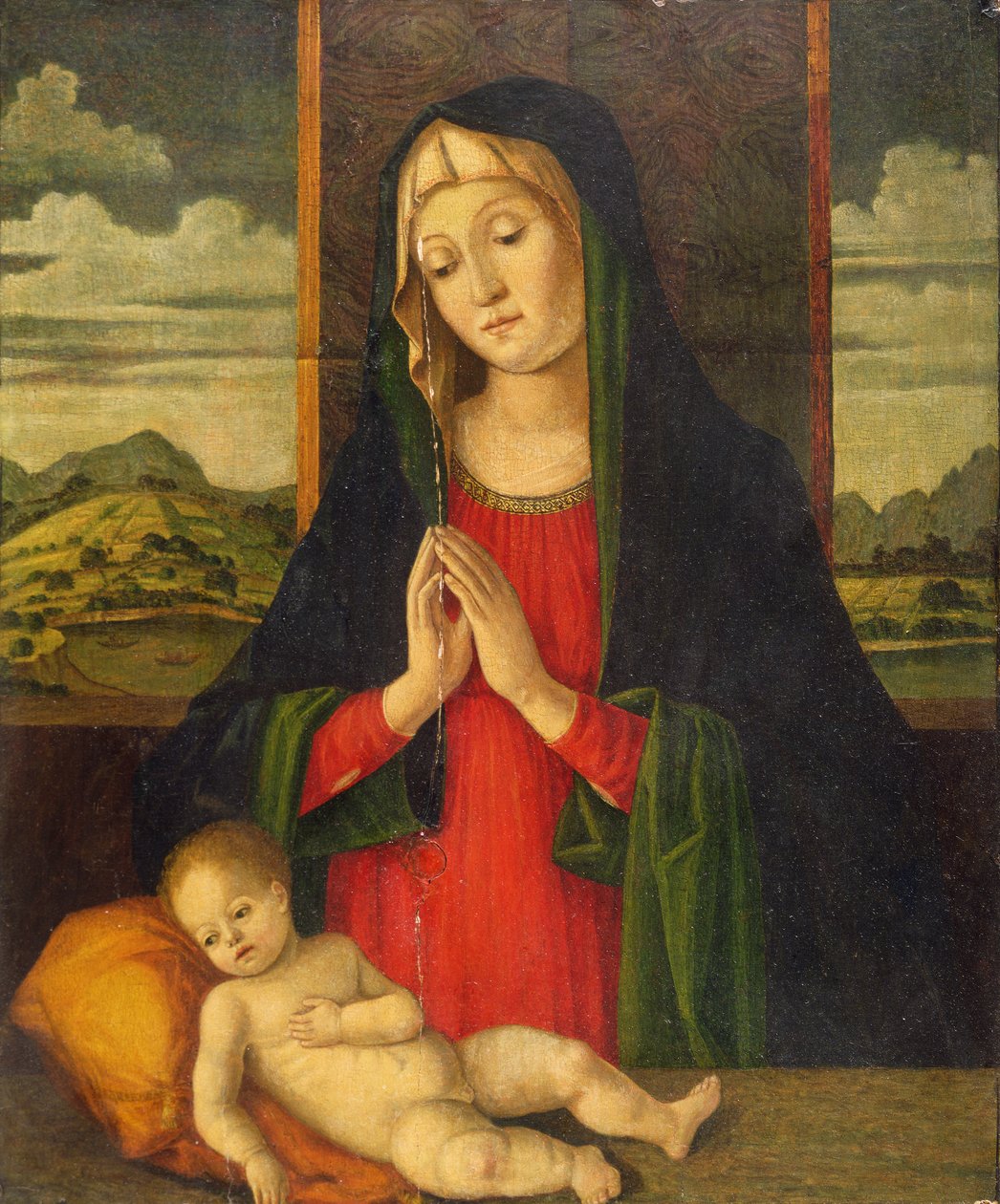 Madonna a dítě, cca 1500 (olej na panelu) od Jacopo da Valenza