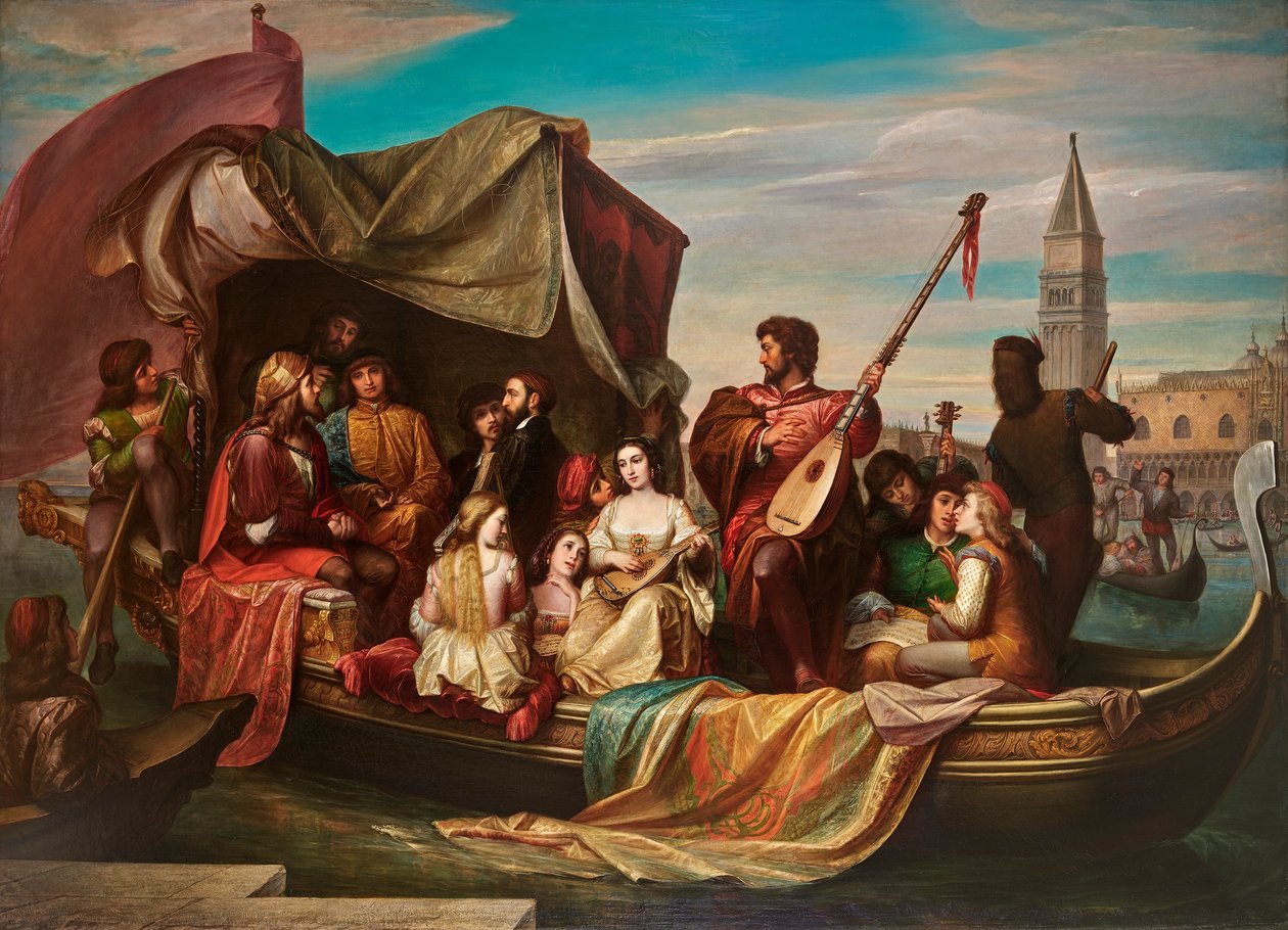Giovanni Bellini a Albrecht Dürer jsou oslavováni benátskými umělci od Jacopo de Andrea