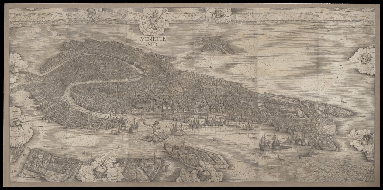 Pohled na Benátky, 1500 od Jacopo de Barbari
