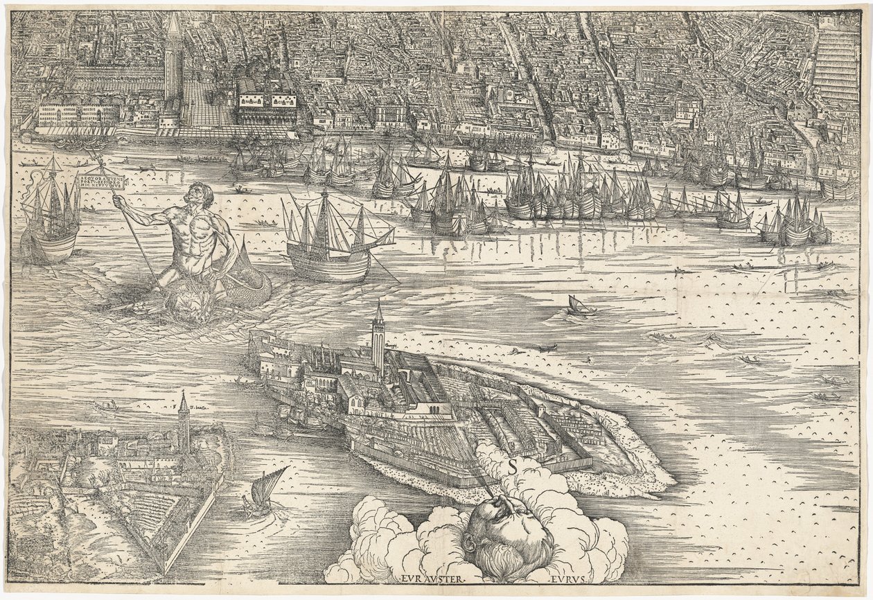 Pohled na Benátky [dolní centrální blok], 1500. od Jacopo de Barbari