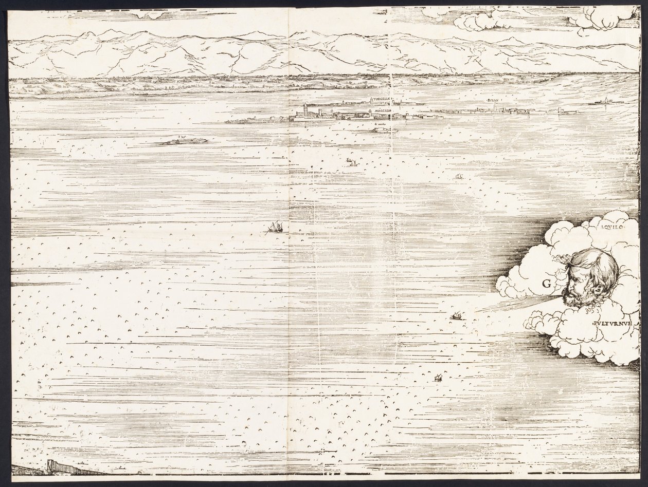 Pohled na Benátky [pravý horní blok], 1500. od Jacopo de Barbari