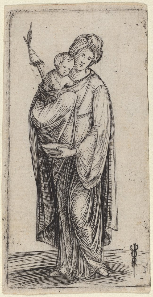 Žena a dítě s distancí od Jacopo de