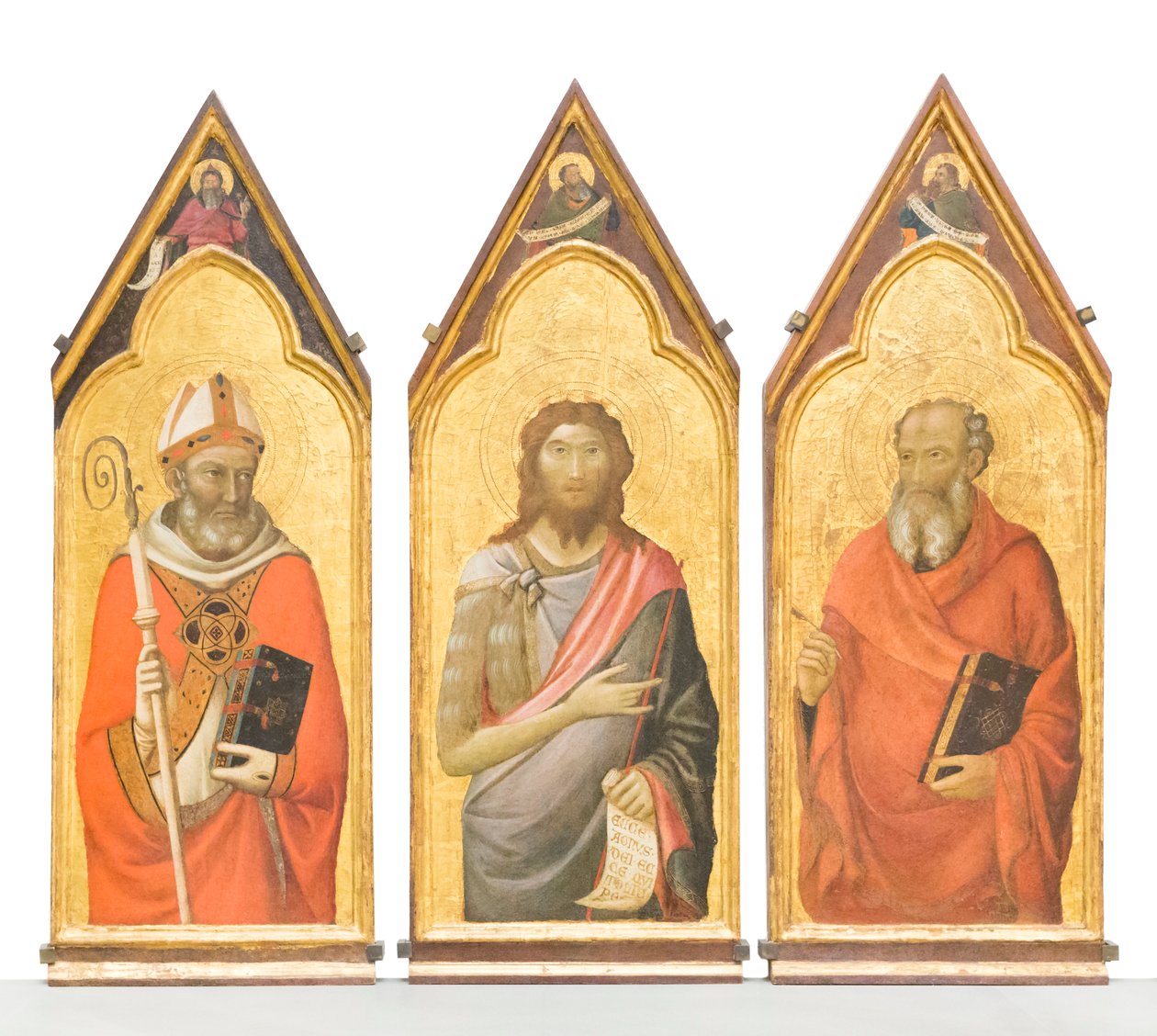 Svatý Jan Křtitel, svatý Jan evangelista, svatý Jiljí od Jacopo del Casentino