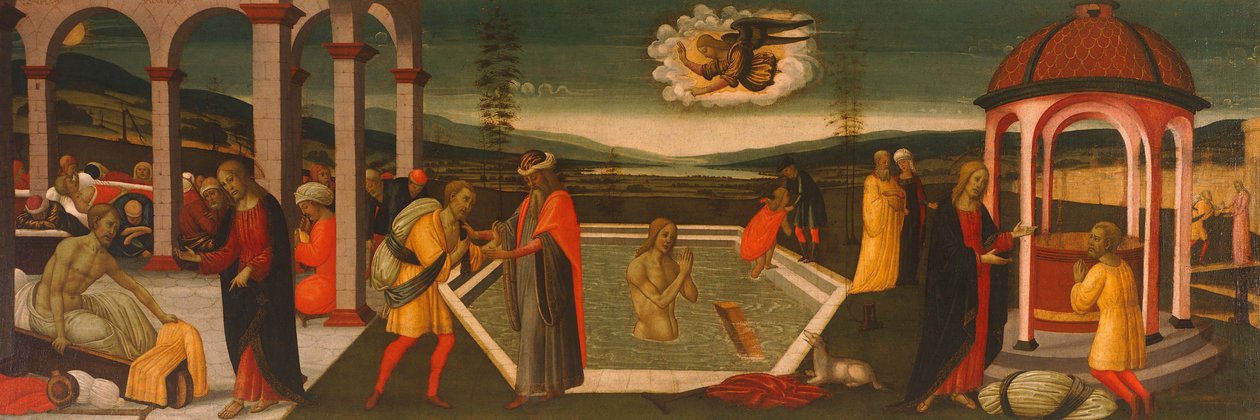 Pool of Bethesda od Jacopo del Sellaio (1441-1493) od Jacopo del Sellaio