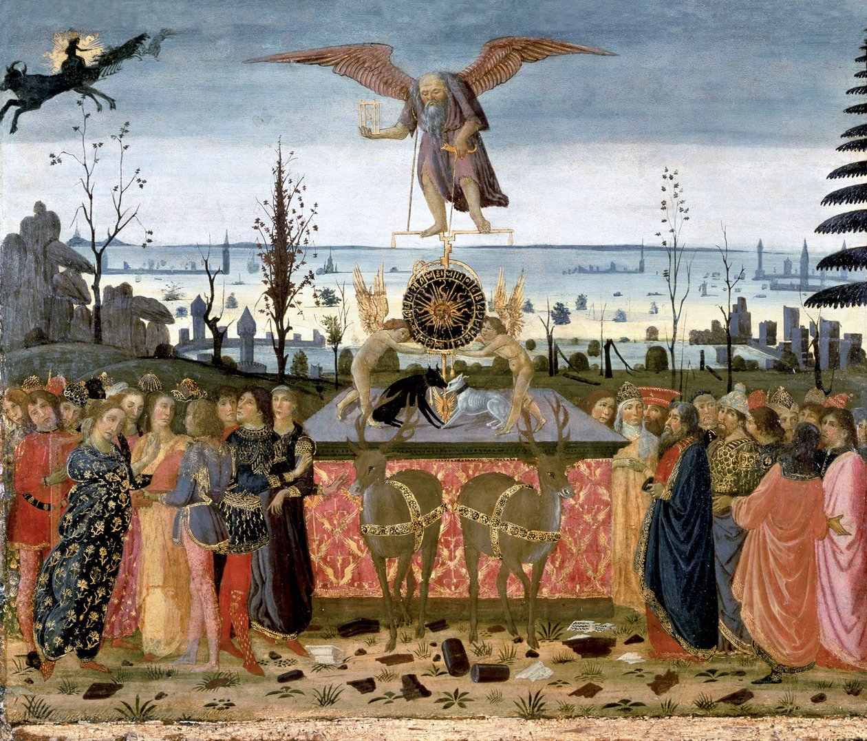 Triumf času, 1480-1490 od Jacopo del Sellaio