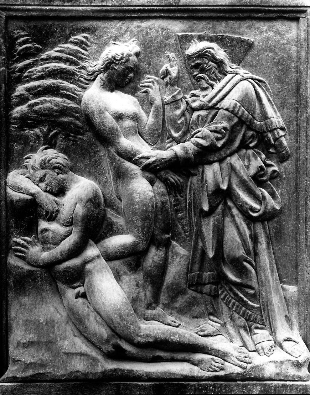 Stvoření Evy, panel z Porta Magna, cca 1430 (mramor) od Jacopo della Quercia