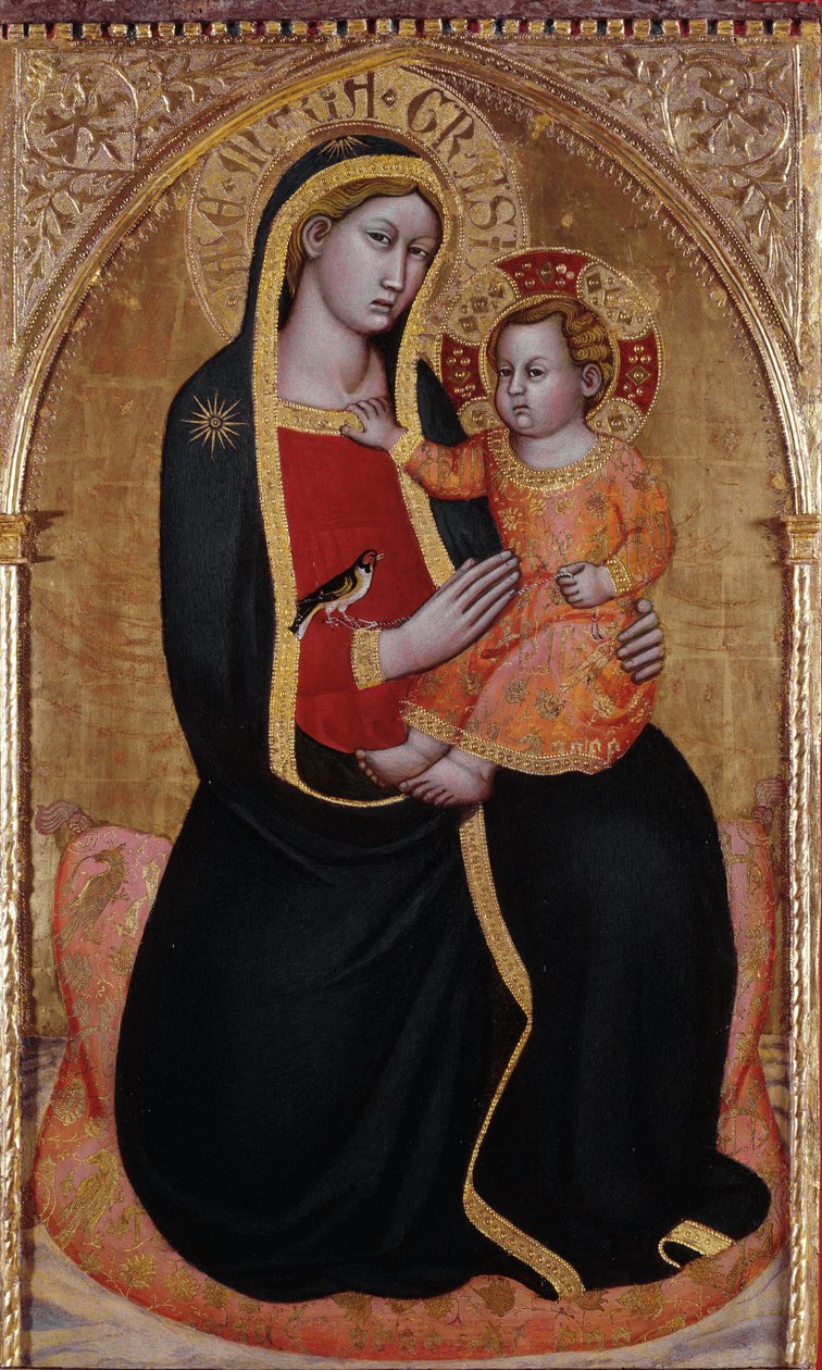 Panna Montenero s dítětem (Malba od Jacopo di (14th century) Michele
