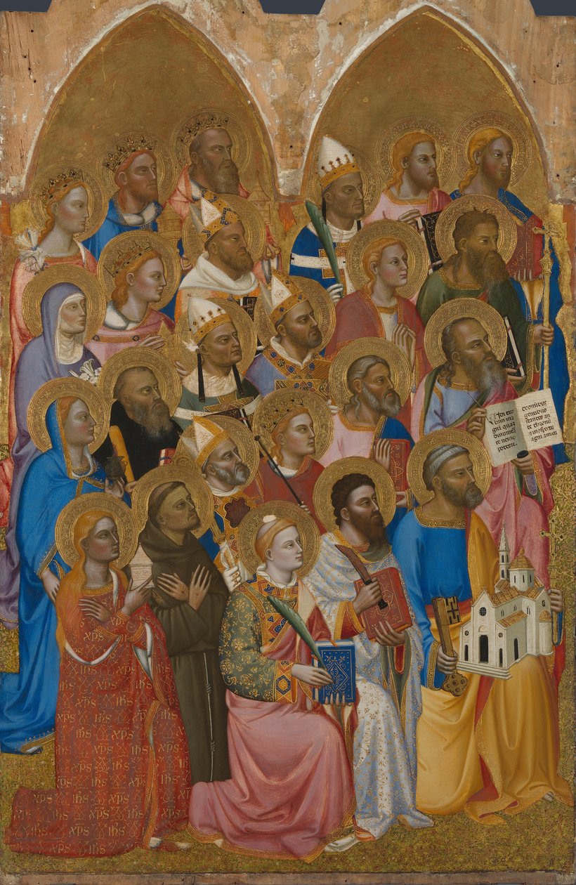 Adoring Saints z oltáře San Pier Maggiore, 1371 od Jacopo di Cione