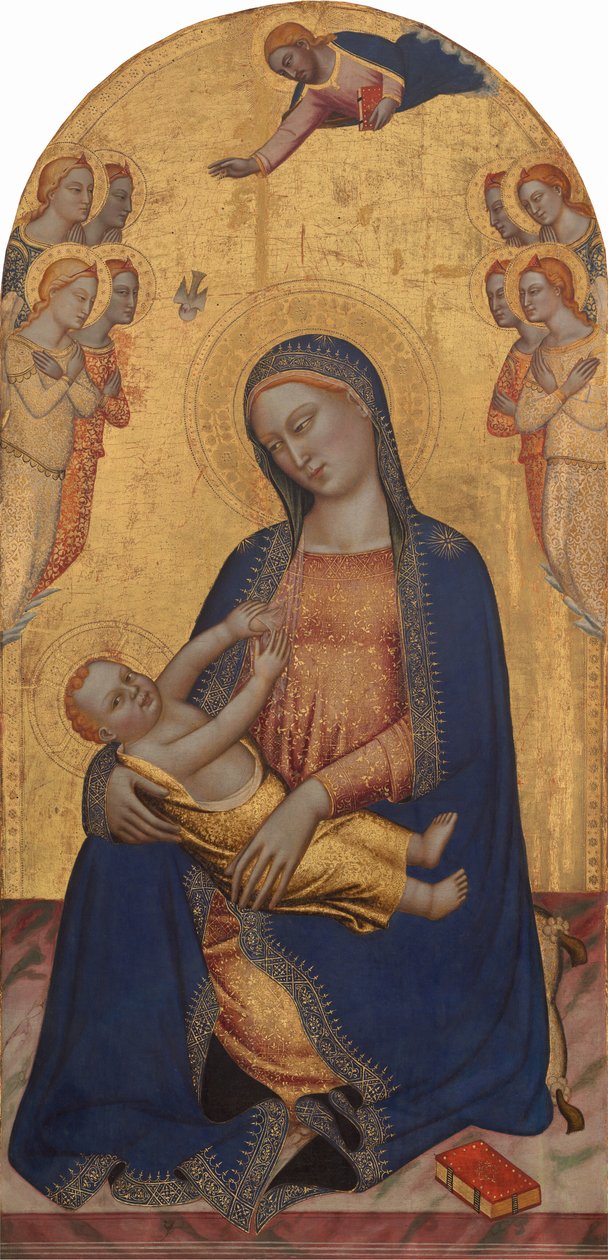 Madona s dítětem s požehnáním Boha Otce a anděly, c. 13701375. od Jacopo di Cione