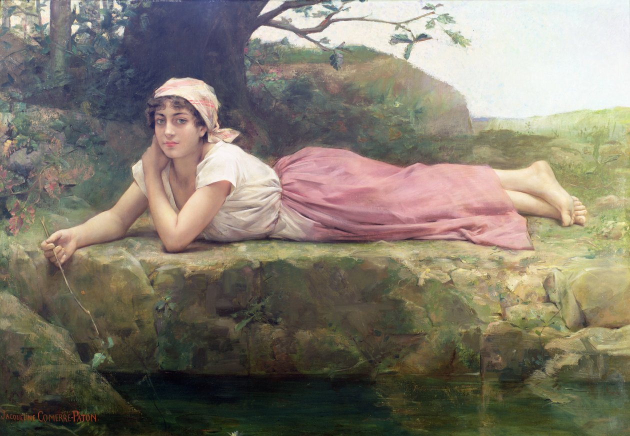 Na břehu řeky, 19. století od Jacqueline Comerre Paton