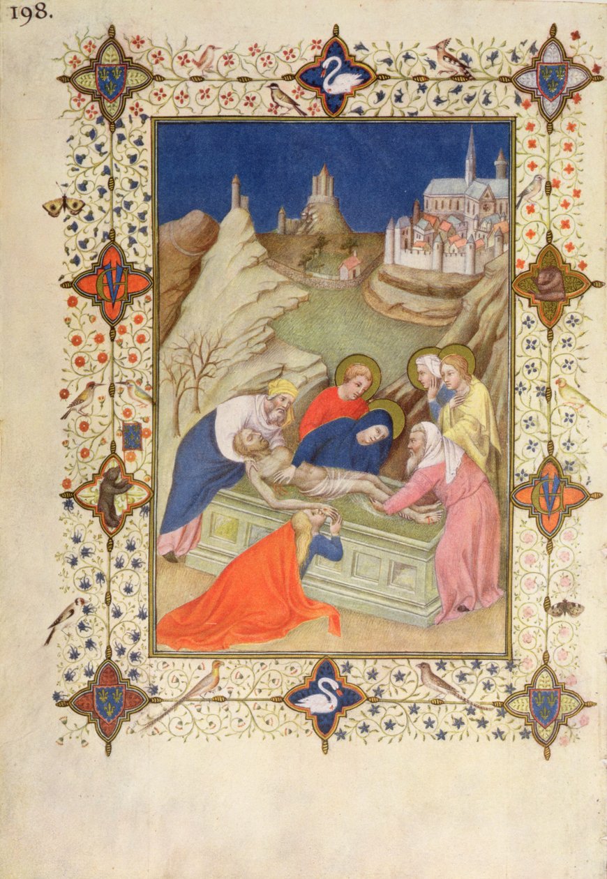 MS 66060-66061 Křížové hodiny: Compline, The Entombment od Jacquemart de Hesdin