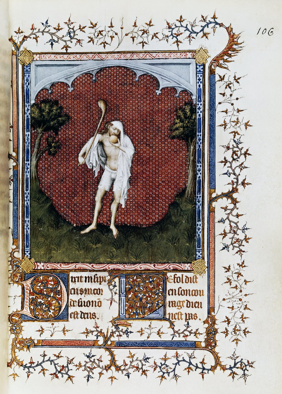 Davy, miniatura od Jacquemarta de Hesdina (1348-1413) z Petites Heures of Jean de France, Duc de Berry, ca 1386 od Jacquemart de Hesdin