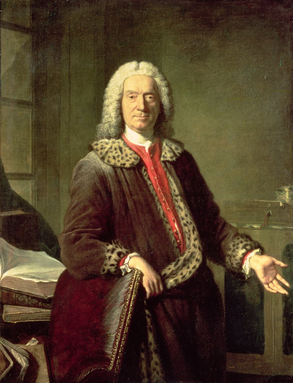 Portrét Prospera Jolyota de Crebillon (1679-1762), 1746 od Jacques Andre Joseph Camelot Aved