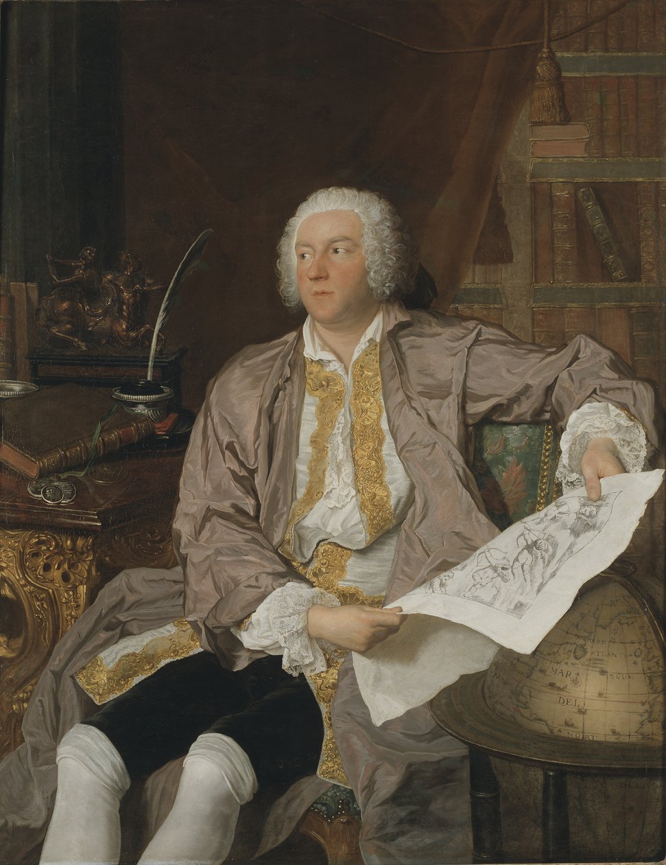 hrabě Carl Gustaf Tessin (1695-1770) od Jacques Andre Joseph Camelot Aved
