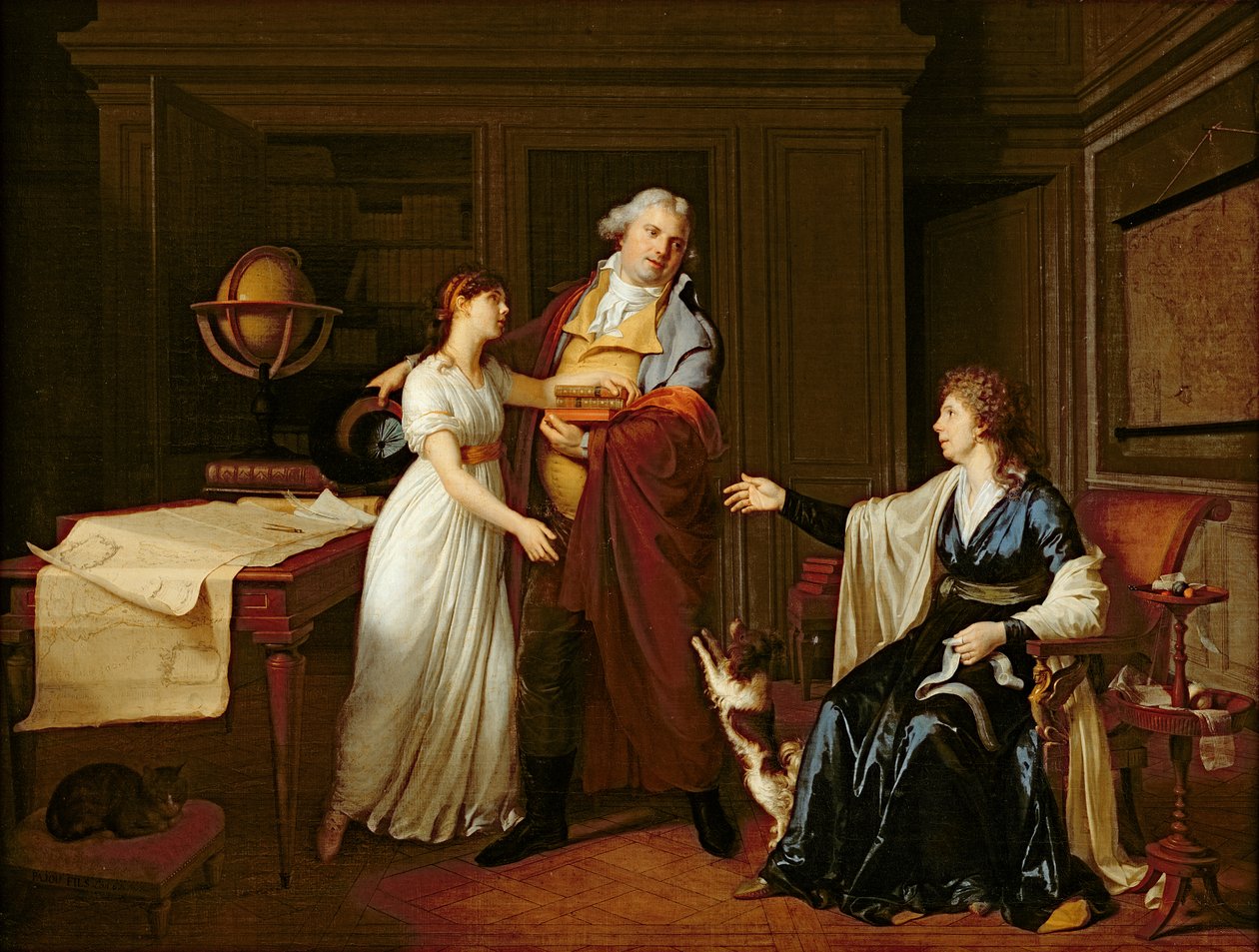 Rodinný portrét, 1798 od Jacques Augustin Catherine Pajou
