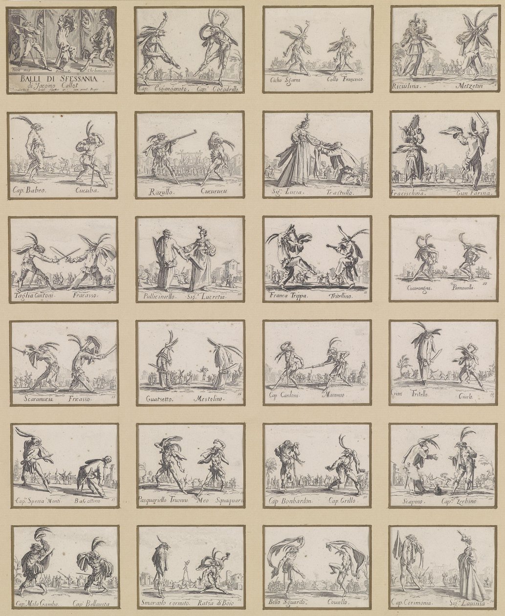 Neapolské tance od Jacques Callot
