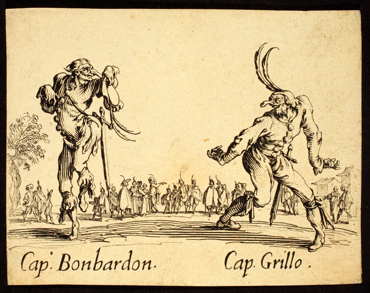 Kapitáni Bonbardon a Grillo, 1622 od Jacques Callot