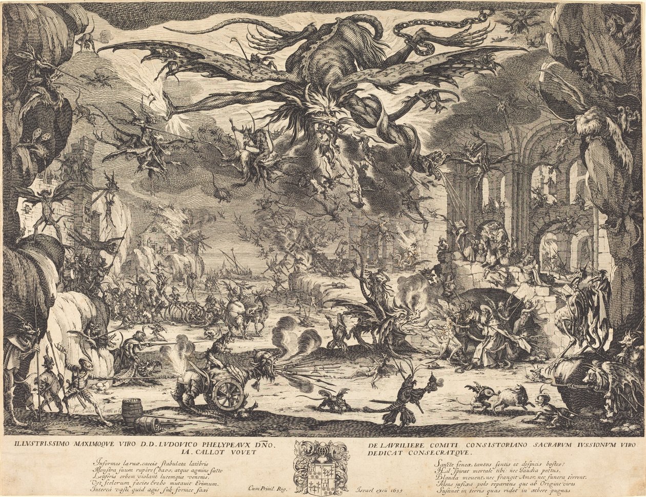 Pokušení svatého Antonína [2. Verze] od Jacques Callot