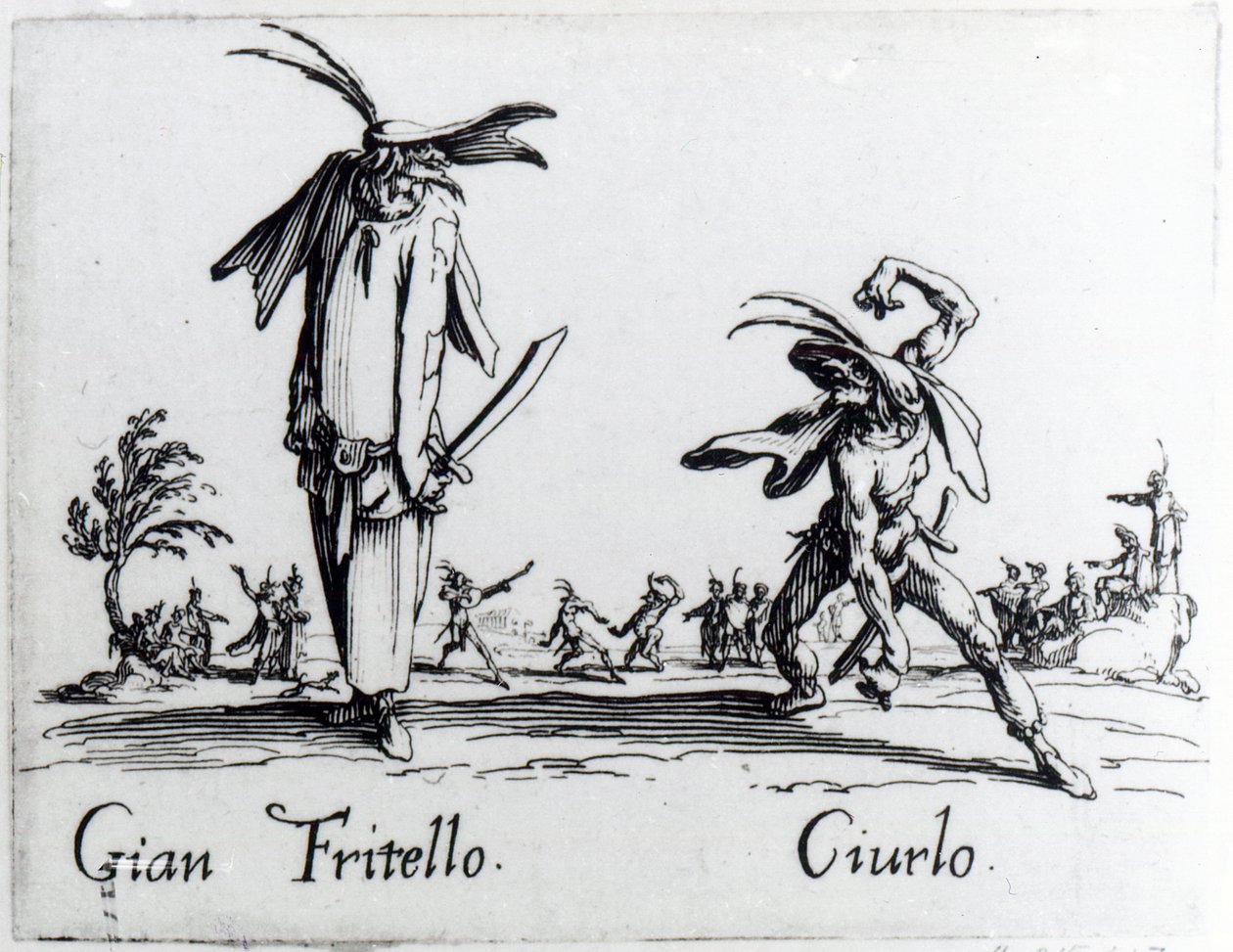 I Balli de Spessanei, nebo Le Grande Chasse, kolem roku 1622 od Jacques Callot