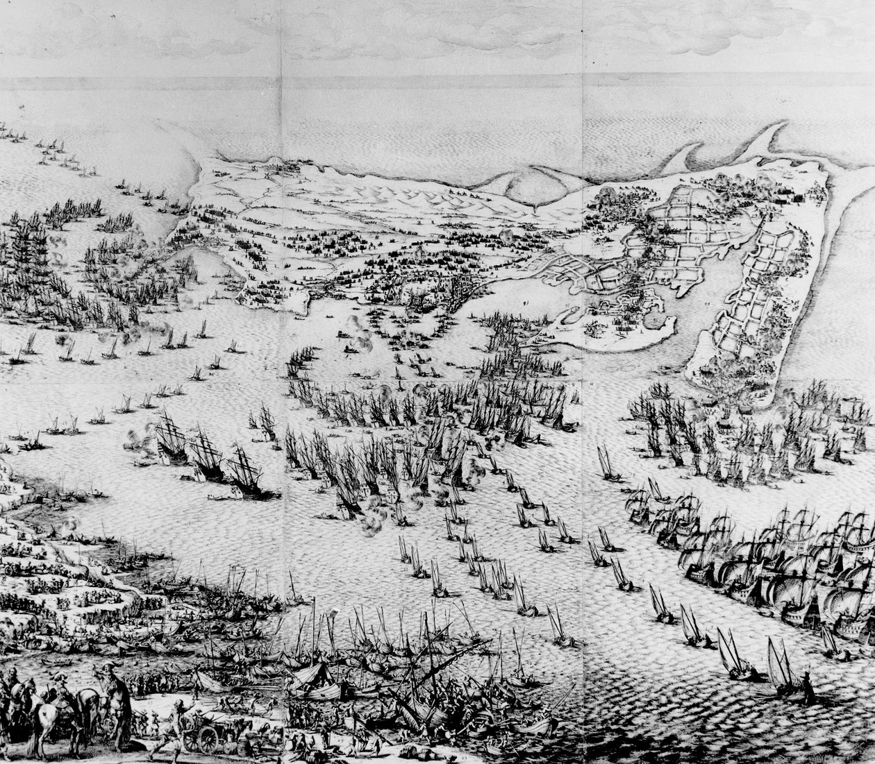 Obléhání citadely Saint-Martin-de-Re v letech 1627, 1628-31 od Jacques Callot