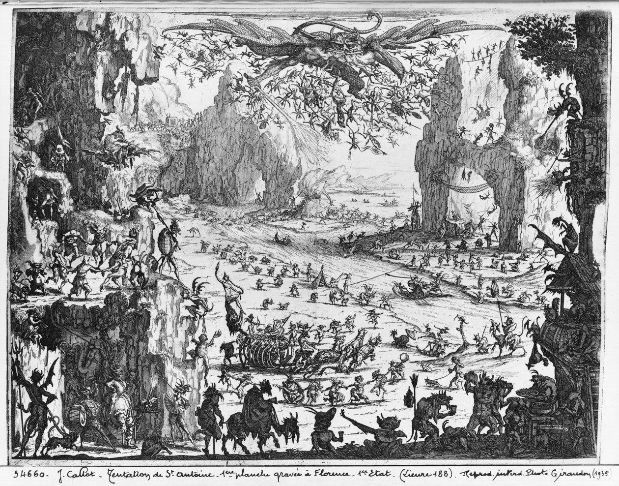 Pokušení svatého Antonína od Jacques Callot