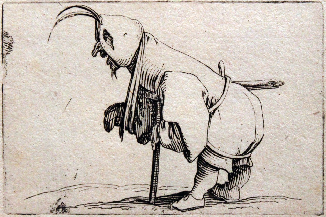 Různé figury Gobbi od Jacques Callot