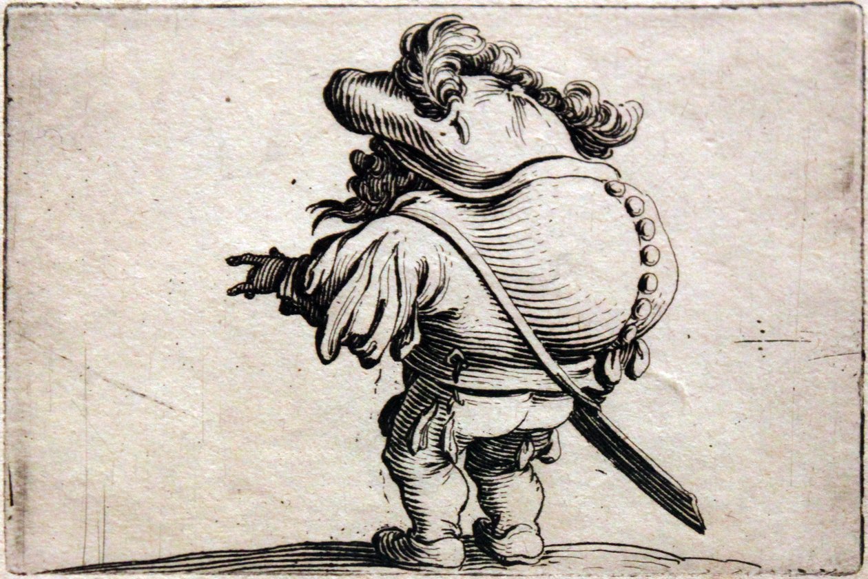 Různé figury Gobbi od Jacques Callot