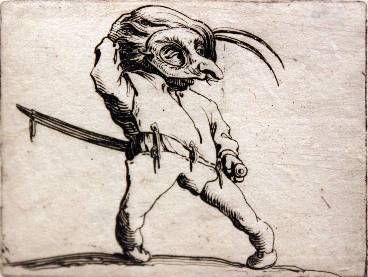 Různé figury Gobbi od Jacques Callot