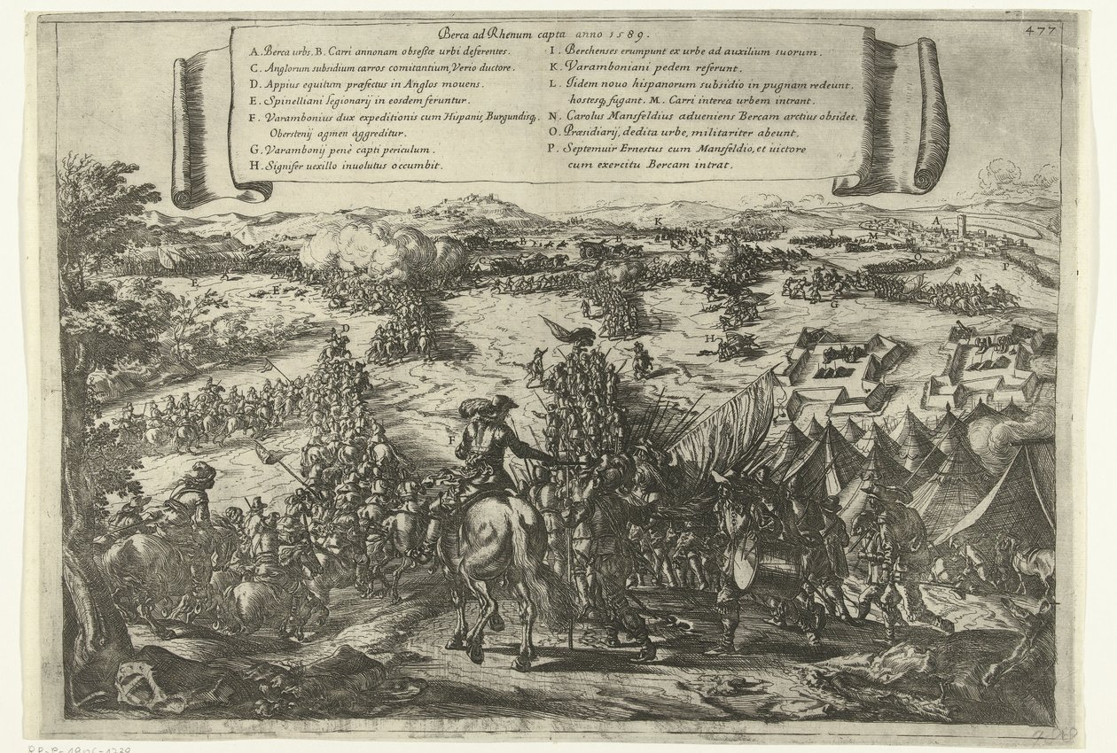 Zachycení Rheinberga, 1590 od Jacques Courtois