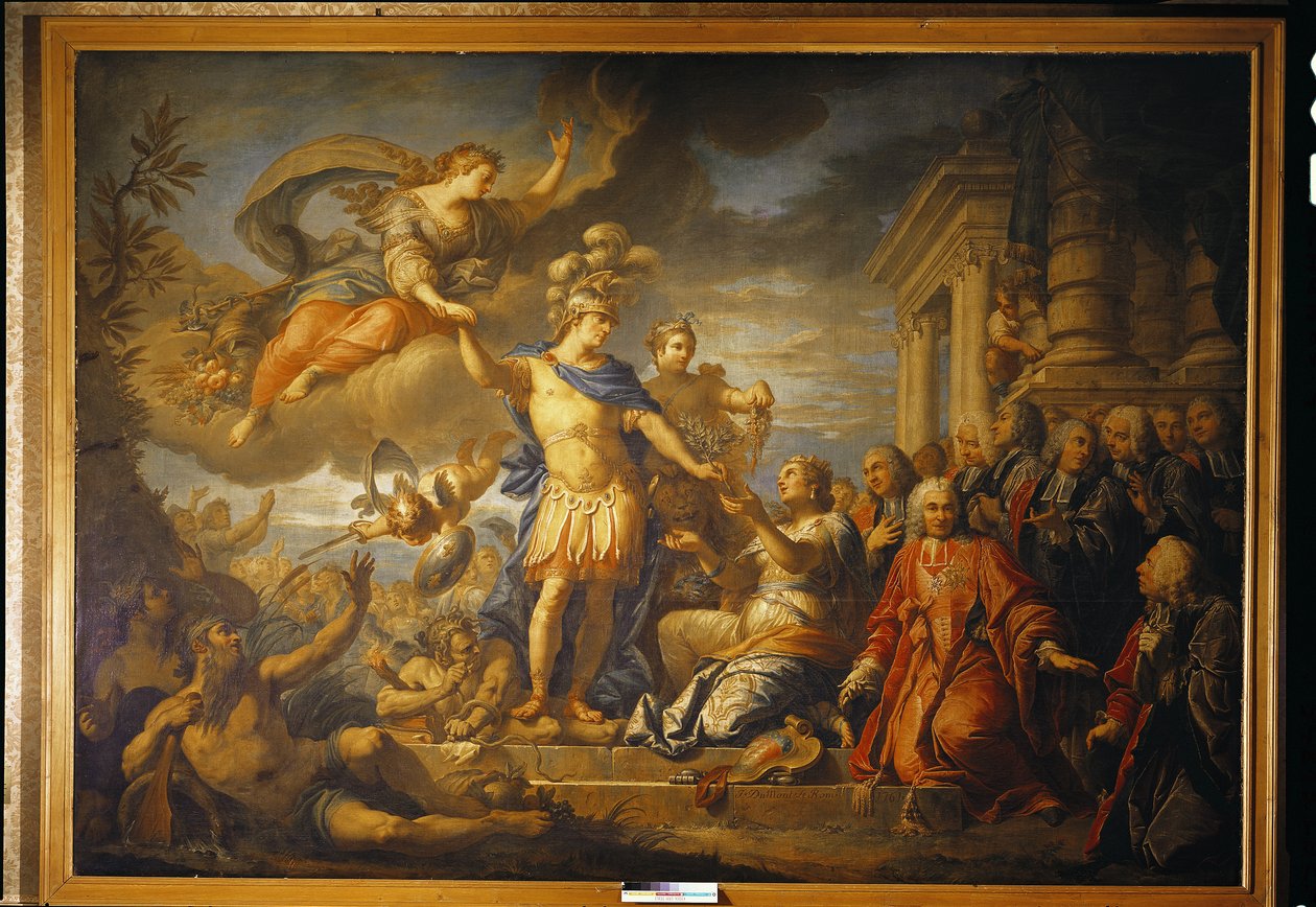 Alegorie míru z Aix-la-Chapelle, 1761 od Jacques Dumont