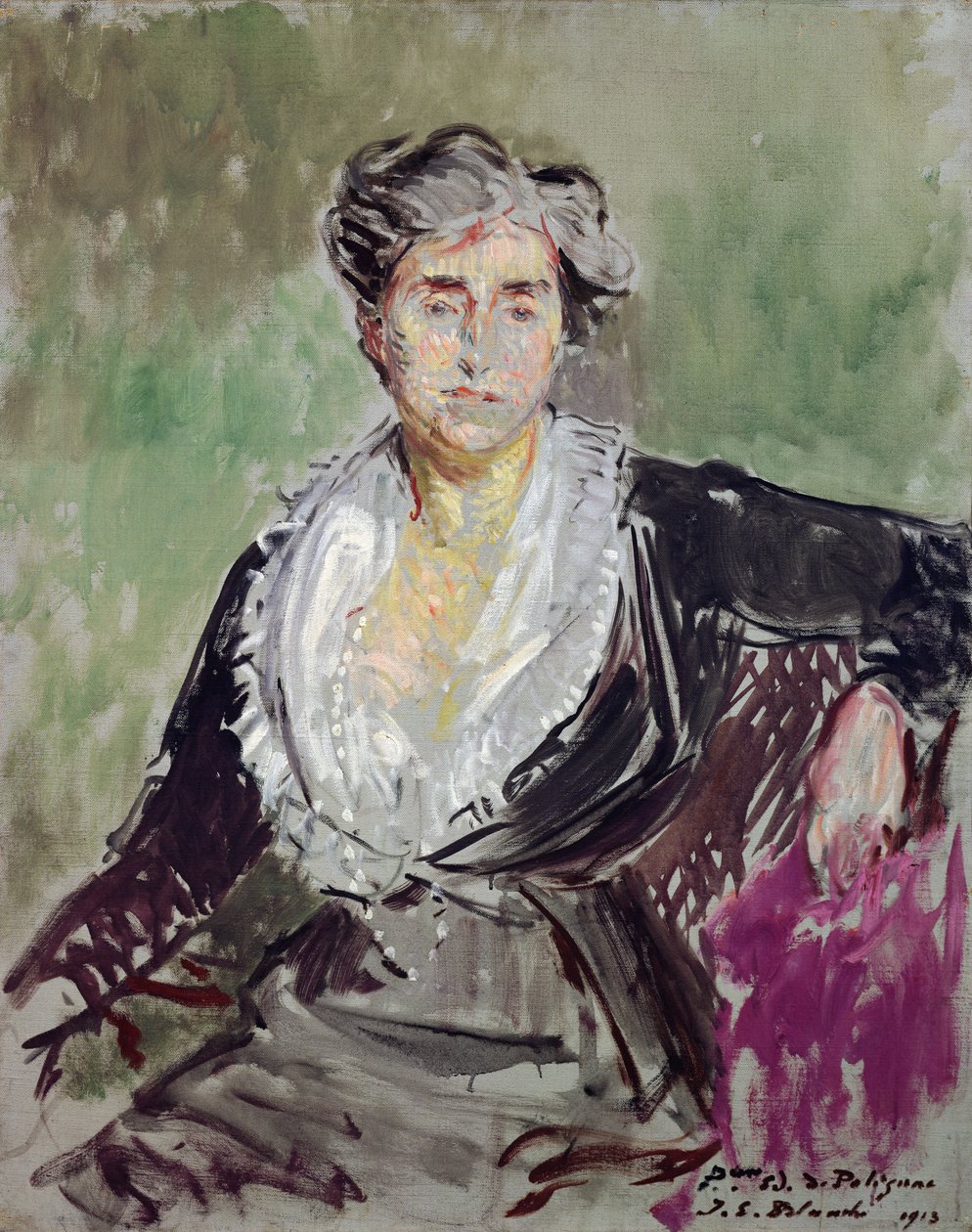 Studie k portrétu princezny Edmond de Polignac, 1913 od Jacques Emile Blanche