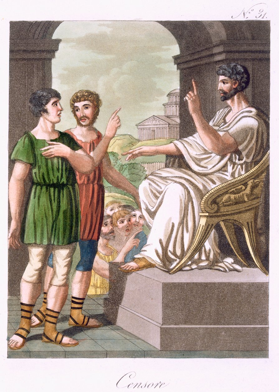 Římský cenzor, ilustrace z 