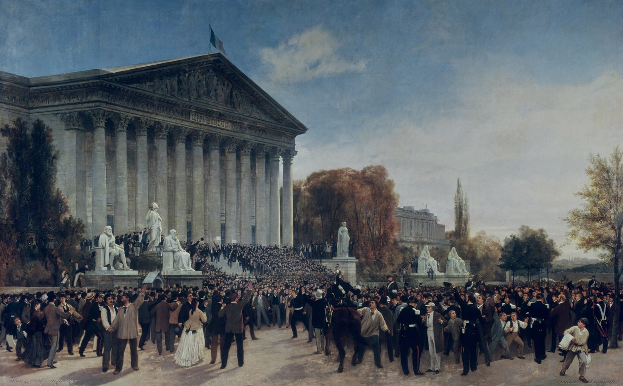 Palais du Corps Legislatif po posledním zasedání dne 4. září 1870 od Jacques Guiaud
