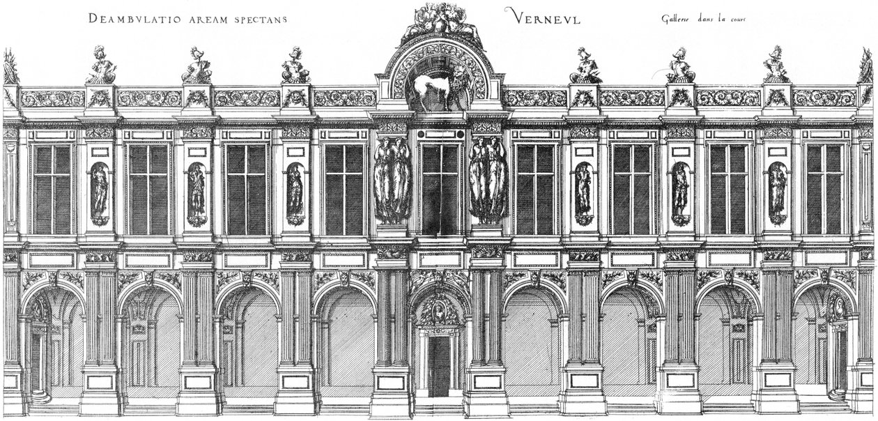 Gravírování z prvního dílu nejúžasnějších Bastimentů de France od Jacquese I Androueta du Cerceau od Jacques I Androuet du Cerceau