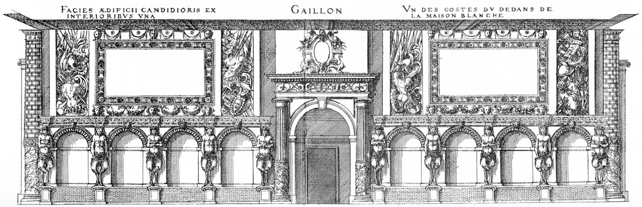Gaillon jedna z vnitřních stěn Maison Blanche od Jacques I Androuet du Cerceau